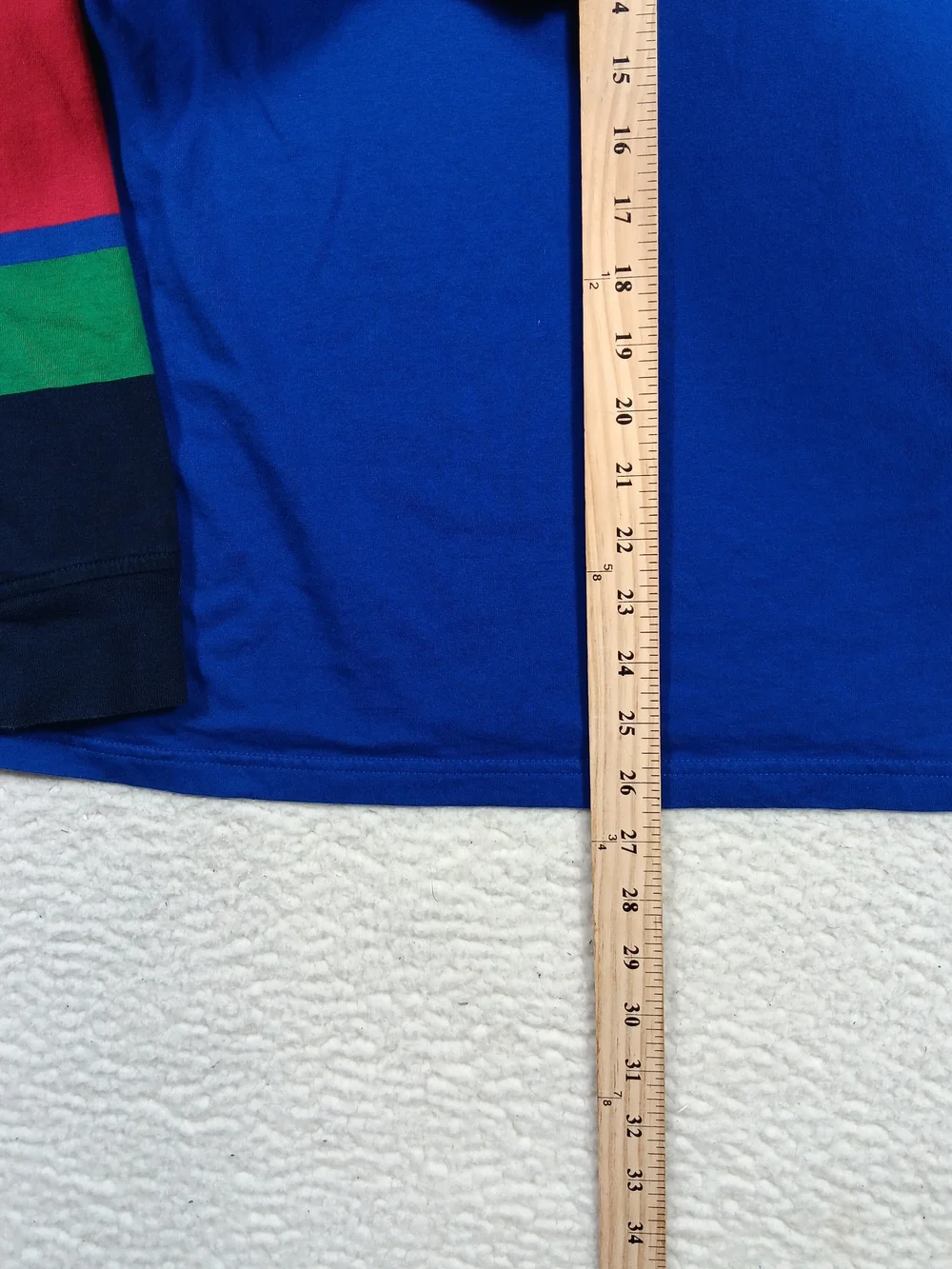 Polo Ralph Lauren Hoodie Mens Large Blue Hooded T Shirt Polo 1992 Colorblock